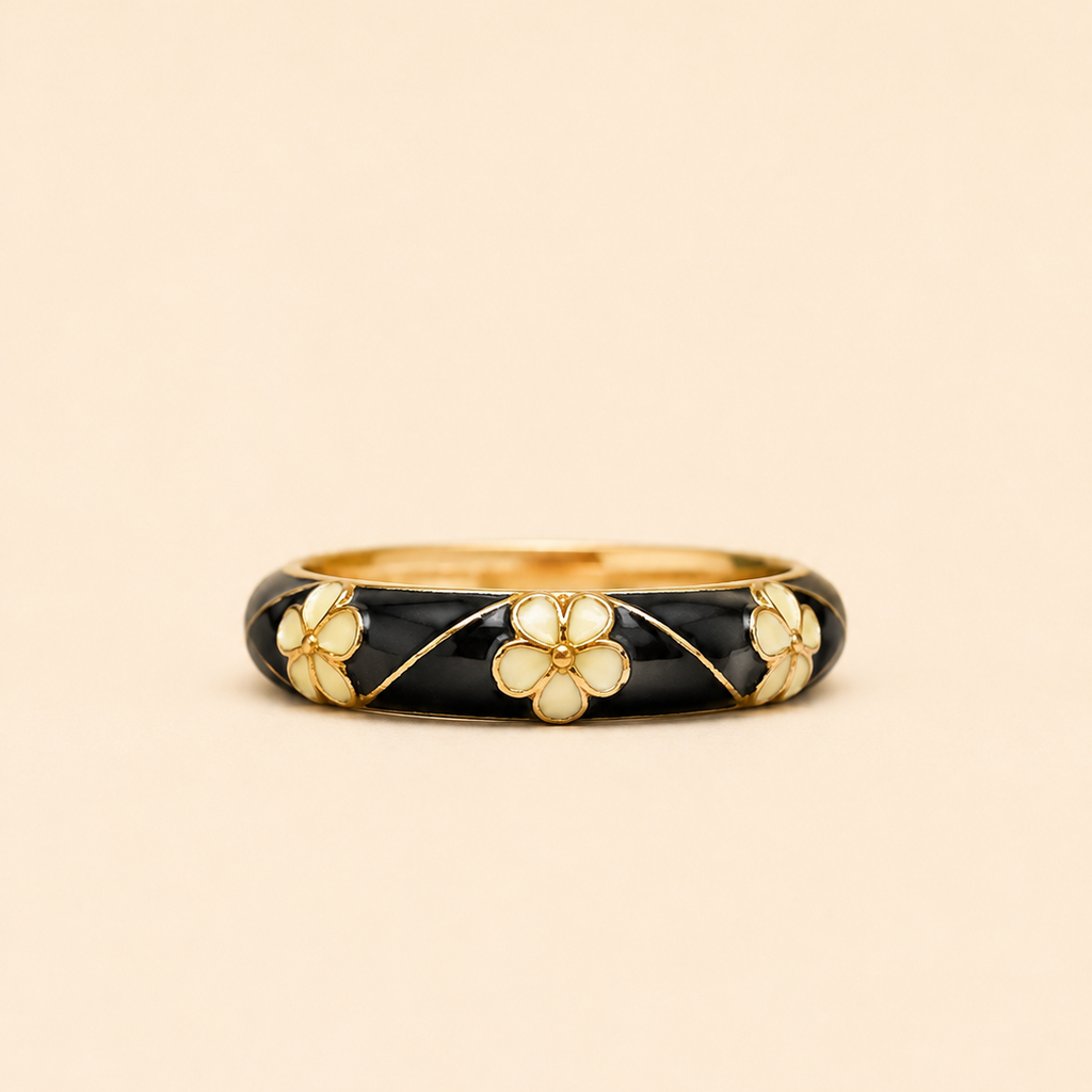 Black Enamel Ring