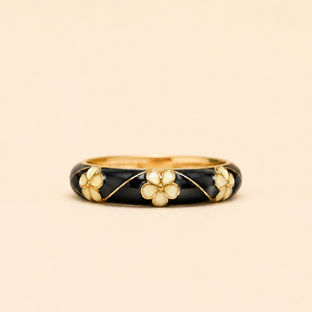 Black Enamel Ring