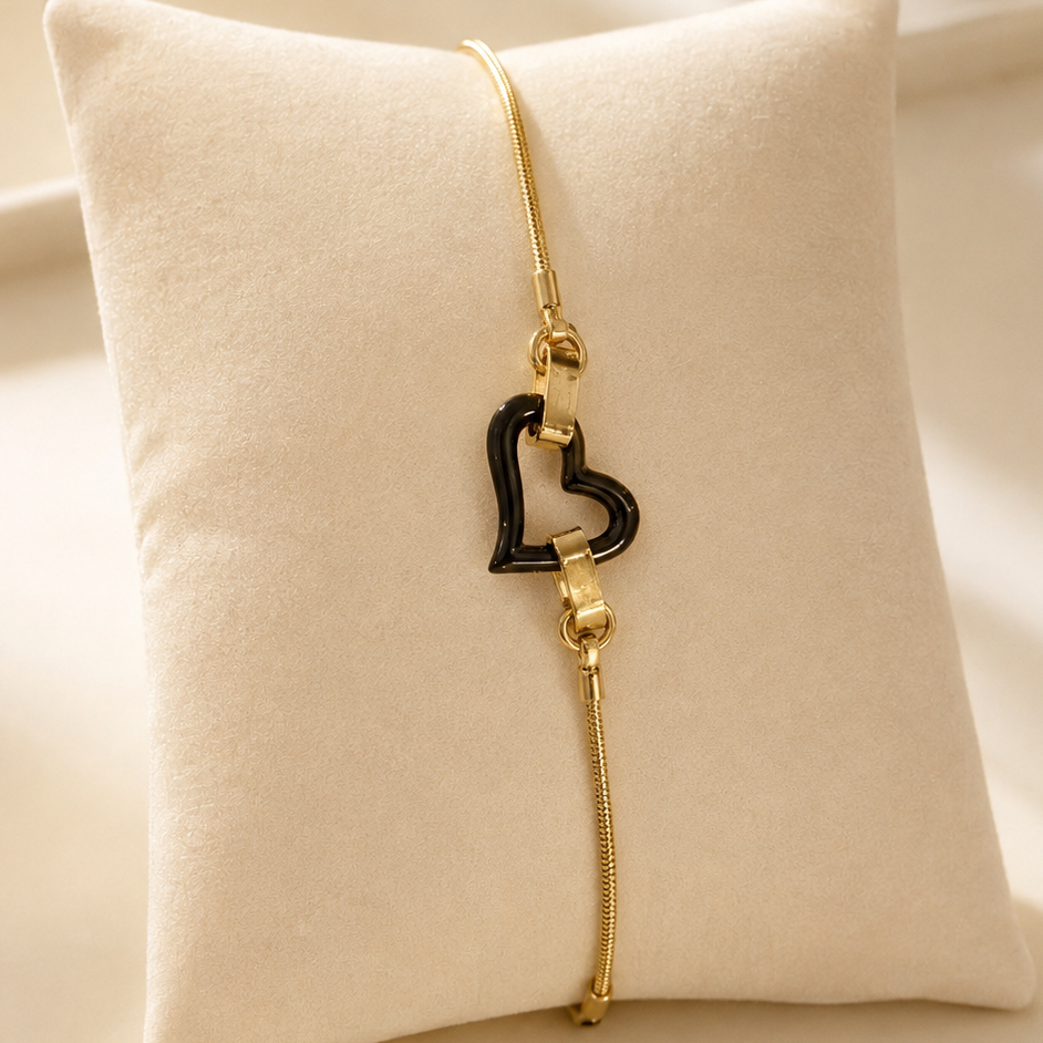 Black Heart Bracelet
