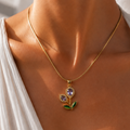 Lavender Petal Necklace