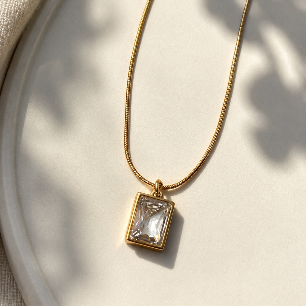 Square Gem Necklace