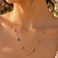 Heart Multi Gem necklace
