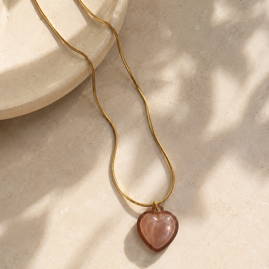 Pink Heart Necklace